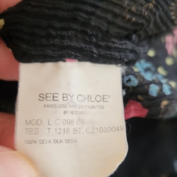 See By Chloe Black Camisole with Floral Accents - Picture 4 of 4